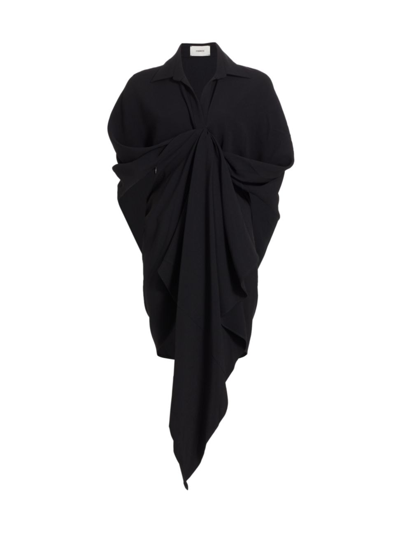 Coperni Draped Mini Dress In Black