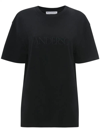 Jw Anderson Logo-embroidered T-shirt In Black