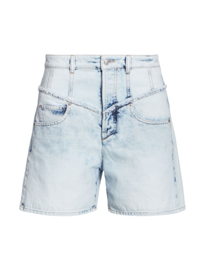 Isabel Marant Vetanio High-rise Denim Shorts In Blue