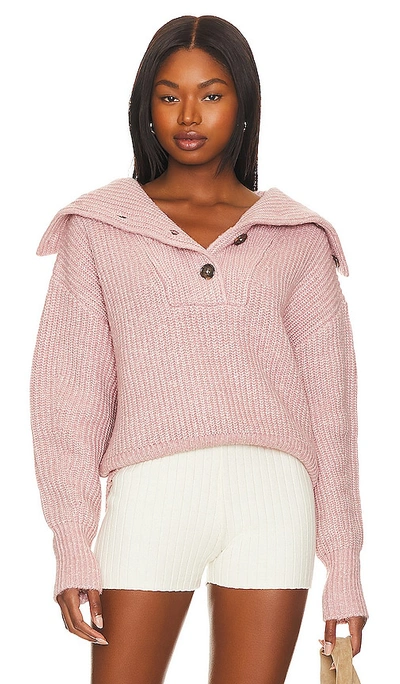 Varley Peverel Button Sweater In Pink