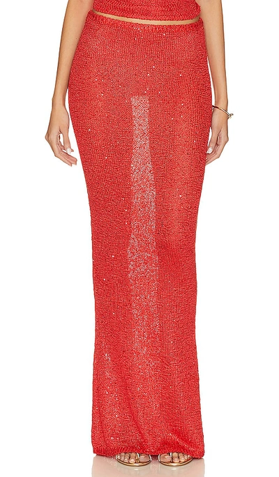 Asta Resort Carolina Skirt In Rossa Sequin