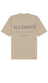 Allsaints Underground Tee In Stone Taupe