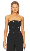 L'agence Fay Strapless Bustier In Black