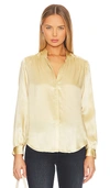 L Agence Dani Silk Charmeuse Blouse In Marzipan