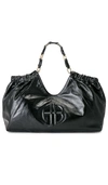 Anine Bing Womens Kate Leather Tote Bag Black In Black
