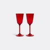 La Doublej Wine Rainbow Glasses Set Of 2 In Red