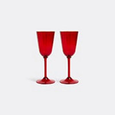 LA DOUBLEJ GLASSWARE RED UNI