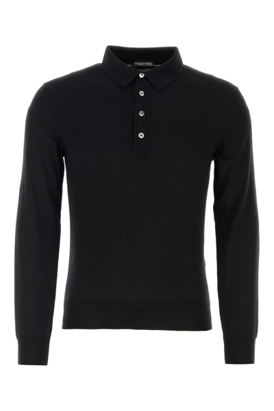 Tom Ford Button Detailed Long In Black