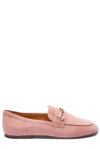 TOD'S TOD'S LOGO PLAQUE ALMOND TOE LOAFERS