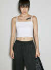 Alexander Wang Cami Cotton Crop Top In White