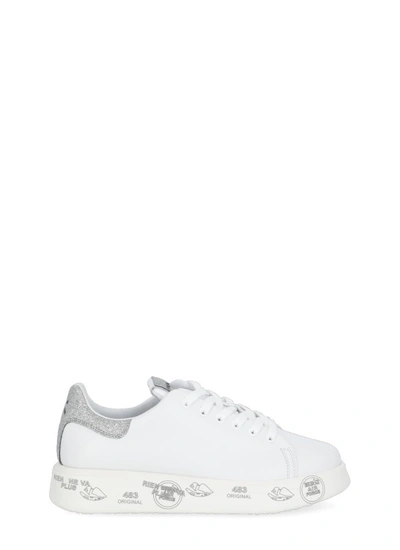 Premiata Belle 4903 Leather Sneakers In White