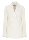 Antonelli Double-breasted Notched-lapels Blazer In White