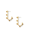 Nectar Nectar New York Golden Hook Stud Earrings In Gold