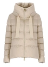 Herno Satin Down Jacket In Neutrals