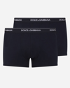 Dolce & Gabbana Pack Of Two Logo Cotton-blend Jersey Boxer Briefs In ブルー