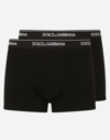 Dolce & Gabbana Pack Of Two Logo Cotton-blend Jersey Boxer Briefs In ブラック