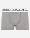 Dolce & Gabbana Logo-waistband Stretch Briefs In グレー