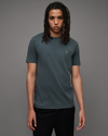 Allsaints Brace Brushed Cotton Crew Neck T-shirt In Dark Slate Blue