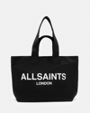 Allsaints Ali Cotton Canvas Tote Bag, In Black