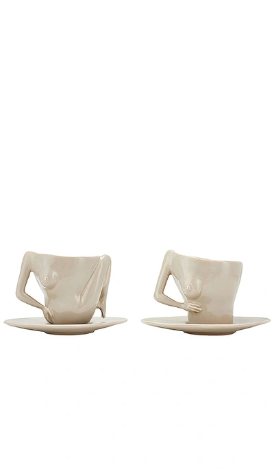 Anissa Kermiche C Cups Coffee Cups Set Of 2 In Neutral