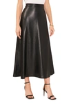 VINCE CAMUTO FAUX LEATHER A-LINE SKIRT