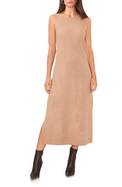 Vince Camuto Sleeveless Maxi Dress In Dark Latte Heather