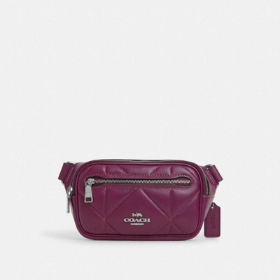 Coach 蔻驰()女包 | Mini Belt Bag With Puffy Diamond 休闲时尚百搭简约单肩包 In Purple