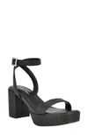 Calvin Klein Lalah Ankle Strap Platform Sandal In Black01