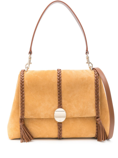 Chloé Penelope Medium Leather Shoulder Bag In Neutrals