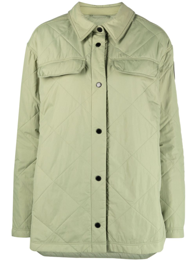 Canada Goose Green Albany Quilted Shirt Jacket