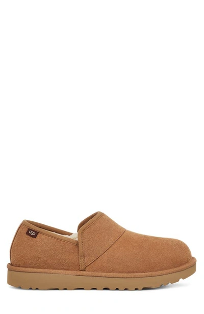 Ugg Leisure Outdoor Suede Plush Slipper In Chestnut