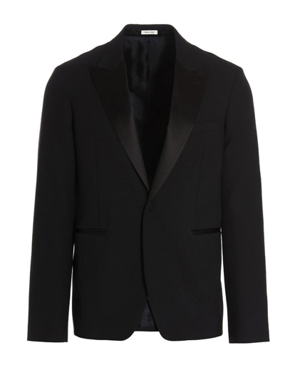 Alexander Mcqueen Wool And Silk Blazer In Black