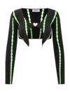 Ambush Cropped Knit Cardigan In Black