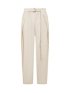 Ami Alexandre Mattiussi Ami Paris Wide Fit Pants With Floating Panels In Beige
