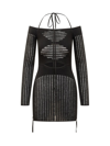Andreädamo Ribbed Knit Mini Dress In Black