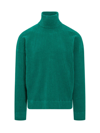 Bonsai Green Chenille Turtleneck In Green