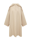 Calcaterra Felted Virgin-wool Coat In Beige