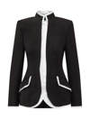 Casablanca Curved Tailored Jacket Black In Black