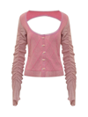Cormio Elena Sweater With Cut-out Detail And Flounces In Pink