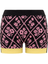 Cormio Floral Knit Shorts In Multi