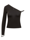 Courrèges Courreges Woman Top Black Size L Viscose, Elastane In Black
