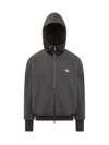 Dolce & Gabbana Grey Wool Blend Bomber Jacket In Black