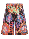 Dolce & Gabbana Bermuda With Luminary Print In Black
