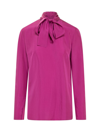 Dsquared2 Tie Neck Blouse In Purple