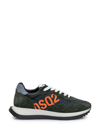 Dsquared2 Low-top Running Sneakers With Logo Print In Green
