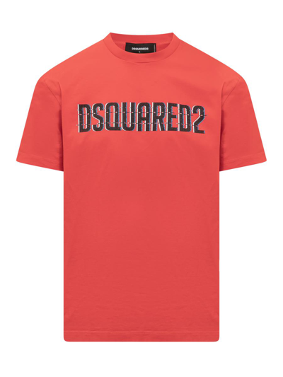 Dsquared2 T-shirt With Logo In Red
