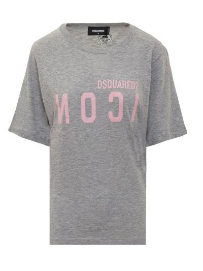 Dsquared2 T-shirt With Logo In Grey
