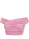 Dsquared2 Ruffled Crop Top In Pink