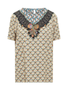 Etro Graphic-print Short-sleeved Blouse In Yellow