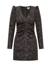 Ganni Mini Dress Jacquard In Black